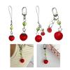 Novelty Tomato with Leaf Girl Keychain Charm Pendant Accessory for School Travel and Everyday Styles Daily Casual Use