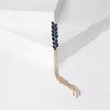 Elegant Women's Brooch with Long Thread Lapel Pin Stylish Wheat Ear Jewelry Flowing Fringe Sparkling Crystal Lapel Pins