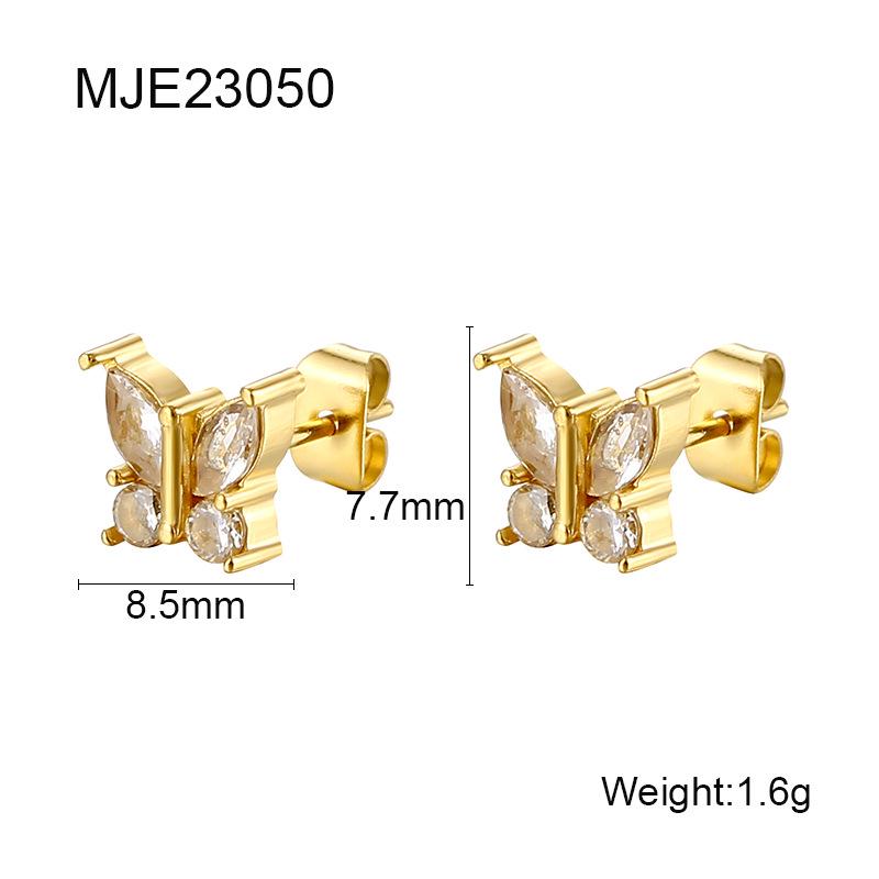 

Серьги-пусеты с бабочками из французского циркония 2023: Легкая роскошь в стиле мори, продвинутый нишевый дизайн, нержавеющая сталь 18K золотой