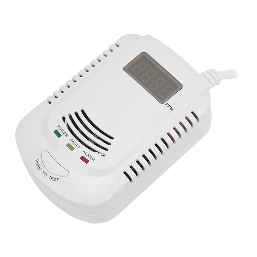 Gas Detector Reliable Performance Intelligent Voice Alarm High Stability Combustible Gas Monitor 90‑240VEU Plug