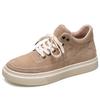 New British Style Leather Board Shoes Men's Autumn Retro High-top Shoes Sports Casual Yellow Short Boots