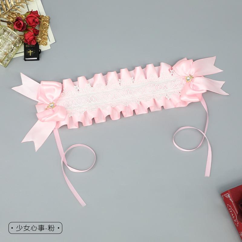 Plush Lace Bow Headgear Lolita Girls Comic-Con Headband Party Maid Hair Accessories Lo Niang Sweet Accessories