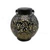 Wrought Iron Hollow Solar Lamp Outdoor Garden Courtyard Layout Lamp Peony Flower Projection Lamp Portable Hanging Lantern Landscape Decorative Lamp