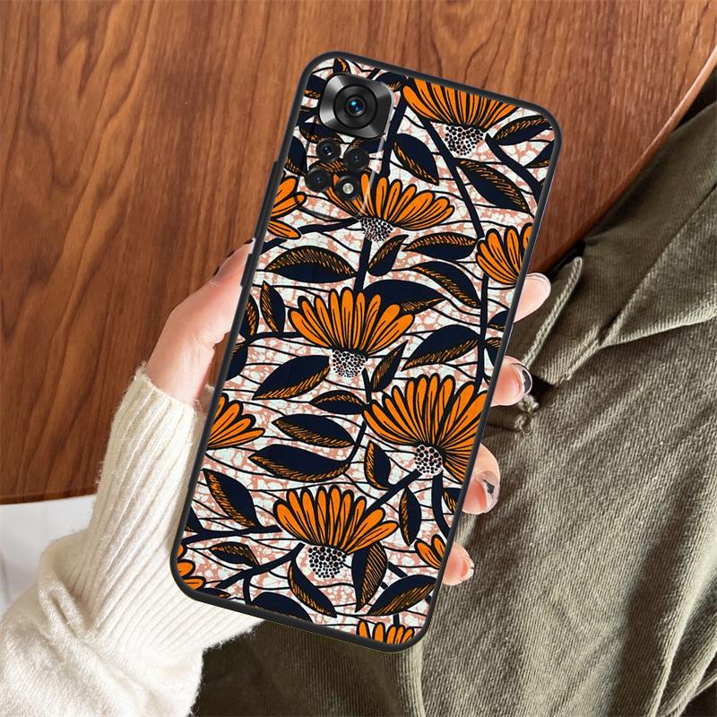 African Style Fabric Print Case For Xiaomi Redmi Note 14 Pro 13 12 11 10 15 Pro Plus Redmi 13 C 15 10C 12C 14C 15C Cover