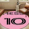 Messi's Pink  Round Mat, Anti-slip Circle Carpet Chair Rug For livingroom,Bedroom, Doormat Home Decor Gift Christmas Gifts