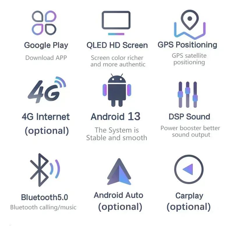 4G Android 13 Carplay Radio For Nissan Teana Altima 2008 2009 2010 2011 2012 Car Stereo Multimedia Player Android Auto GPS Navi