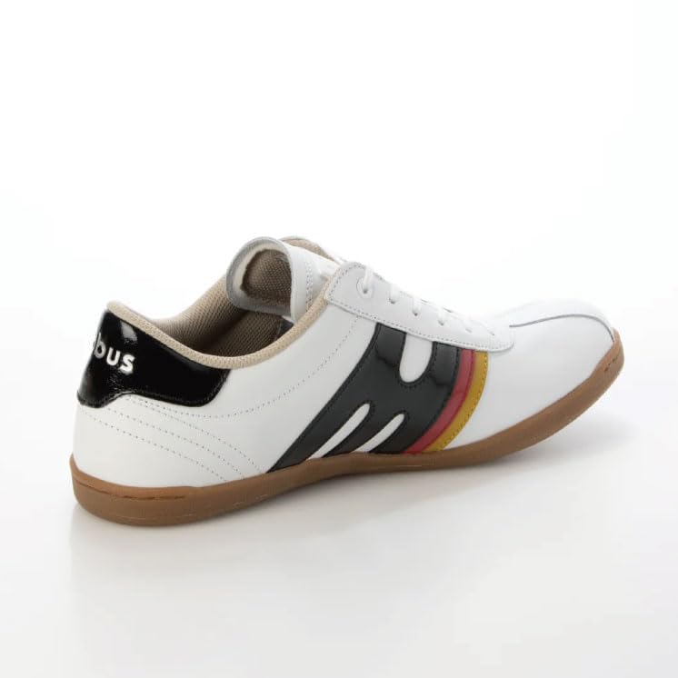 Maubus Men's MUNDEN Leather Casual Walking Shoes (S.WHT/BLK ENAMEL, Japanese Shoe Sizes, Adult, 27.0 cm)