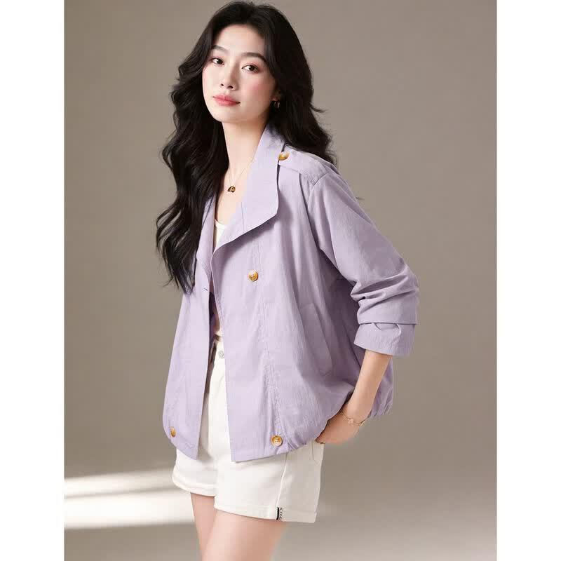 D.F.DEAR Women's Elegant Lapel Casual Jacket