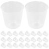 50 Pcs Clear Plastic Nursery Pots Transparent Starter Cups With Drainage For Succulents Flower Garden Supplies