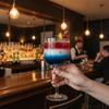 Glas Hohes Glas Geprägtes Weinglas Ins Bunte Punkte Kelchglas Bankett