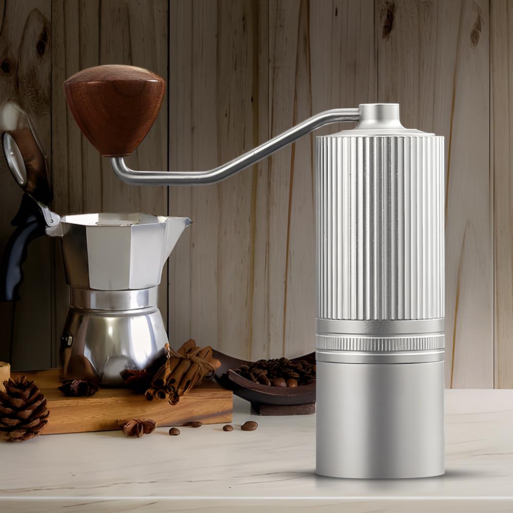 Manual Coffee Grinder - Stepless Adjustable Settings Portable Hand Coffee Mill with CNC Stainless