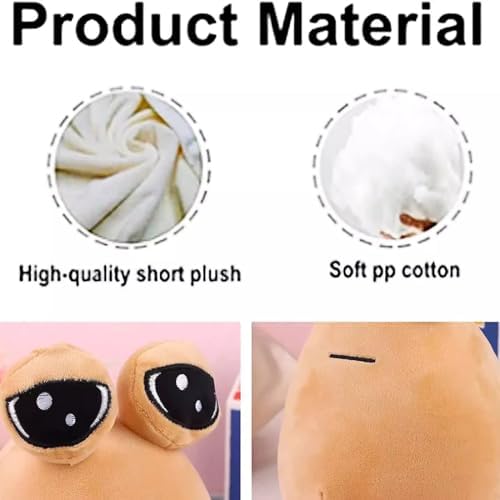 Pou Alien Kuscheltier 22cm Cartoon Anime Stofftier Haustier für Kinder, Schlafzimmerdekoration, Geburtstags-Weihnachtsgeschenk für Jungen Mädchen Fans
