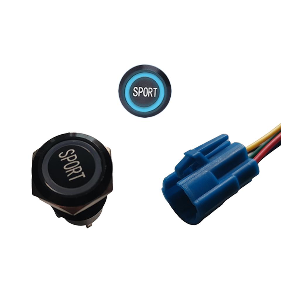 19Mm Metal Push Button Switch 1No1Nc Momentary Latching Ip67 E60 Car Start Ignition Push Button Switch With Led Light 12V 24V