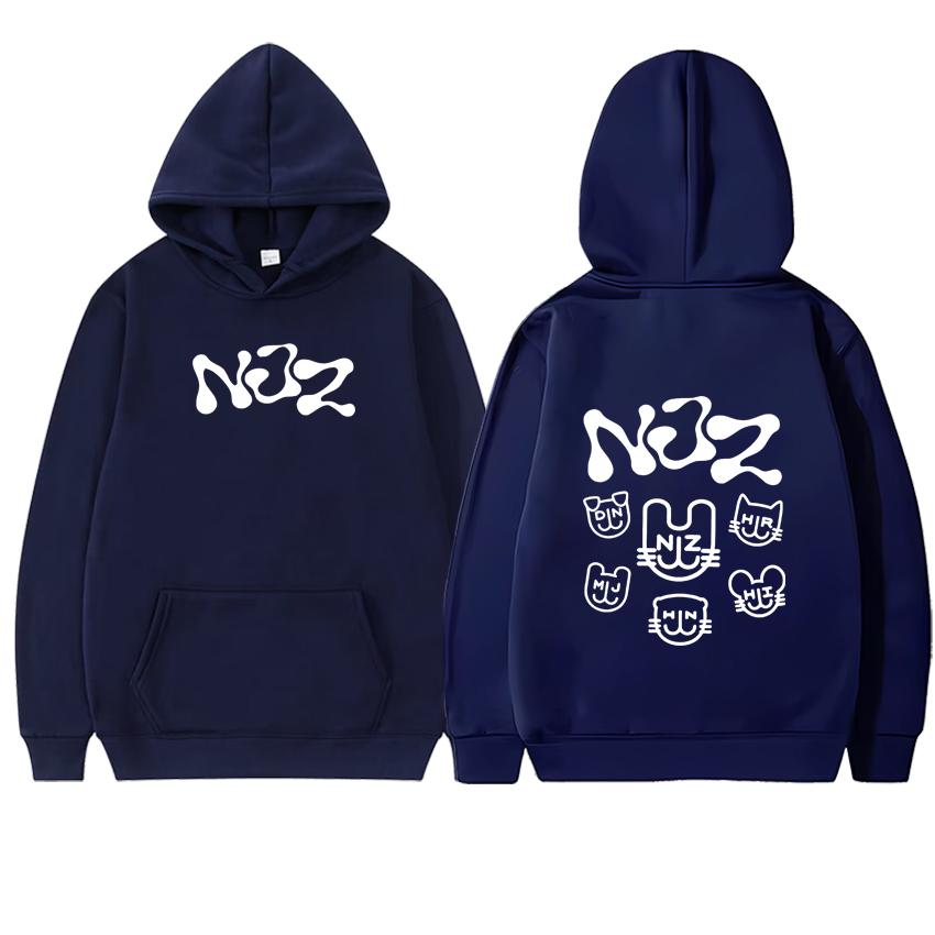 

New In NJZ Letter Pattern streetwear Hoodies Men Women Double Sided Printed Fleece Long sleeve Sweatshirts Loose Pullover Unisex 3XL