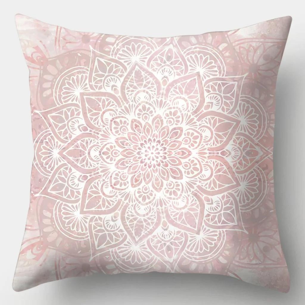 Office Living Room Home Pillowcase Pink Geometric Pillowcase Car Ornaments