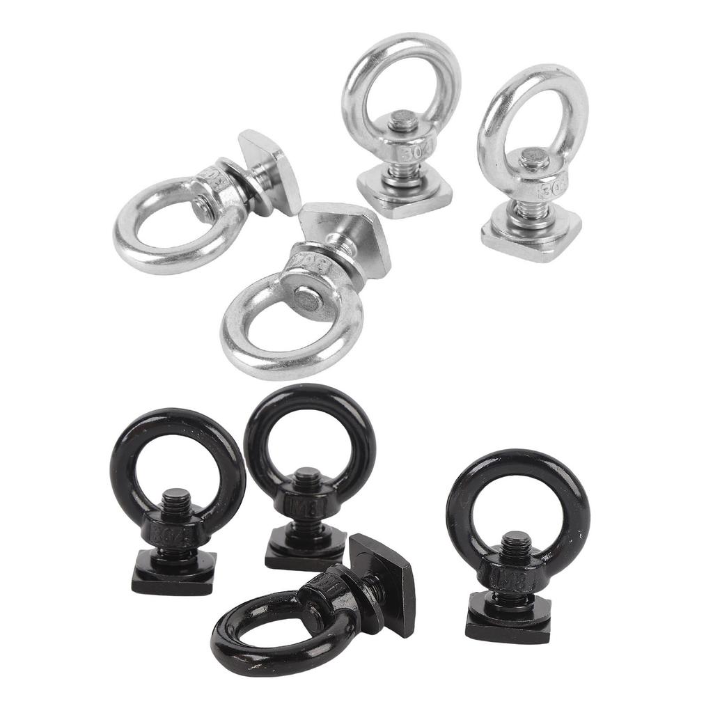 T Bolt Eye Nut Kit Stable Support Stainless Steel T Track Mount Tie Down  High Hardness for Holding Tie Down Straps