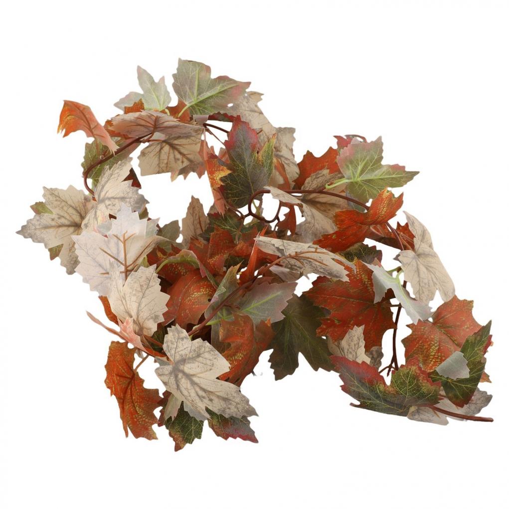 Artificial Maple Leaves Fall Leaf Garland Hanging Vines Versatile For Crafts