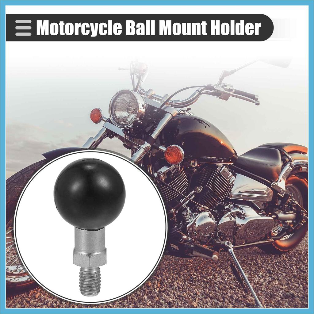 BULLSPANN 25mm Motorcycle Ball Mount Portable Tripod Ball Adapter for Rear View Mirror Screw