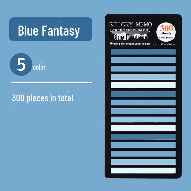 Morandi Color Sticky Notes: Small, Fresh, Writable, Loose-Leaf PET Material for Key Mark Classification