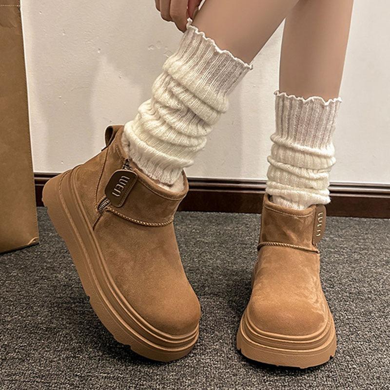Snow boots cotton shoes, winter new versatile velvet thickened thick-soled non-slip snow women's boots short boots