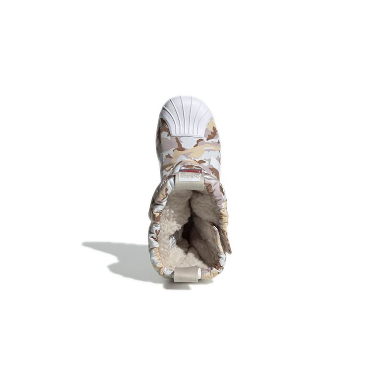 Adidas Originals Superstar Comfortable Durable Snow Boots Kids Boots White Brown EE7261