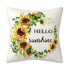 New Spring and Summer Sunflower Truck Pillow Cushion Pillow Case Black and White Plaid Linen Pillow Case
