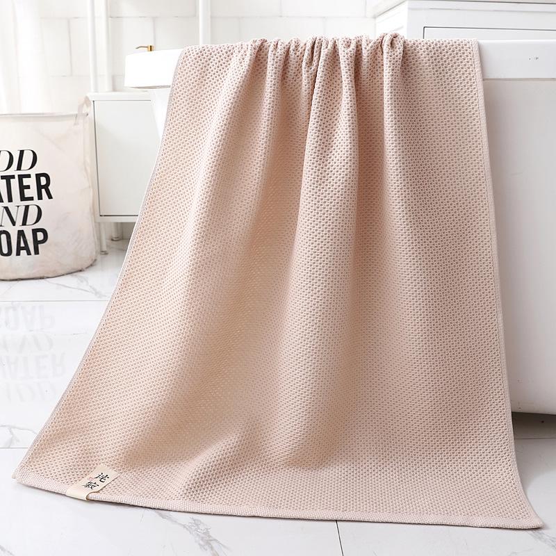 Japanese Style Soft Honeycomb Cotton Waffle Beach Towel, Absorbent & Thickened, Large Size for Bath