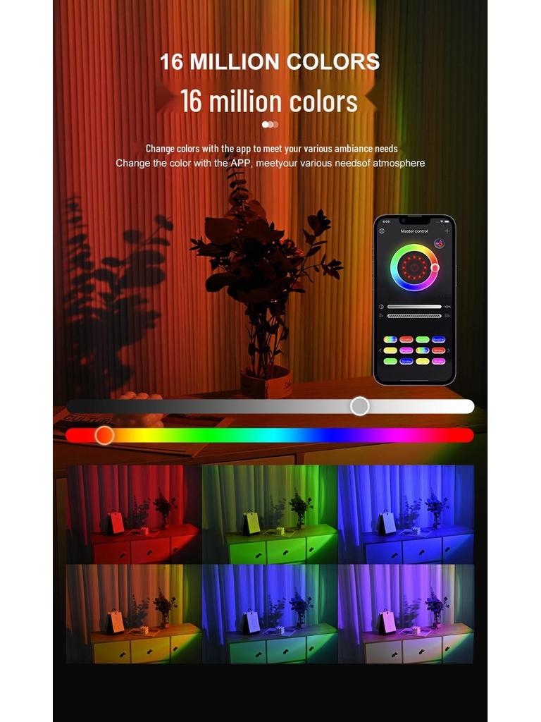Sunset Lamp Color-Changing Night Light for Photography, Live Streams, Influencers & Atmosphere Projection