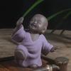 Керамика Счастливый маленький монах Статуэтка Китайские характерные украшения милый Дом, Комната, Офис Декоративный подарок