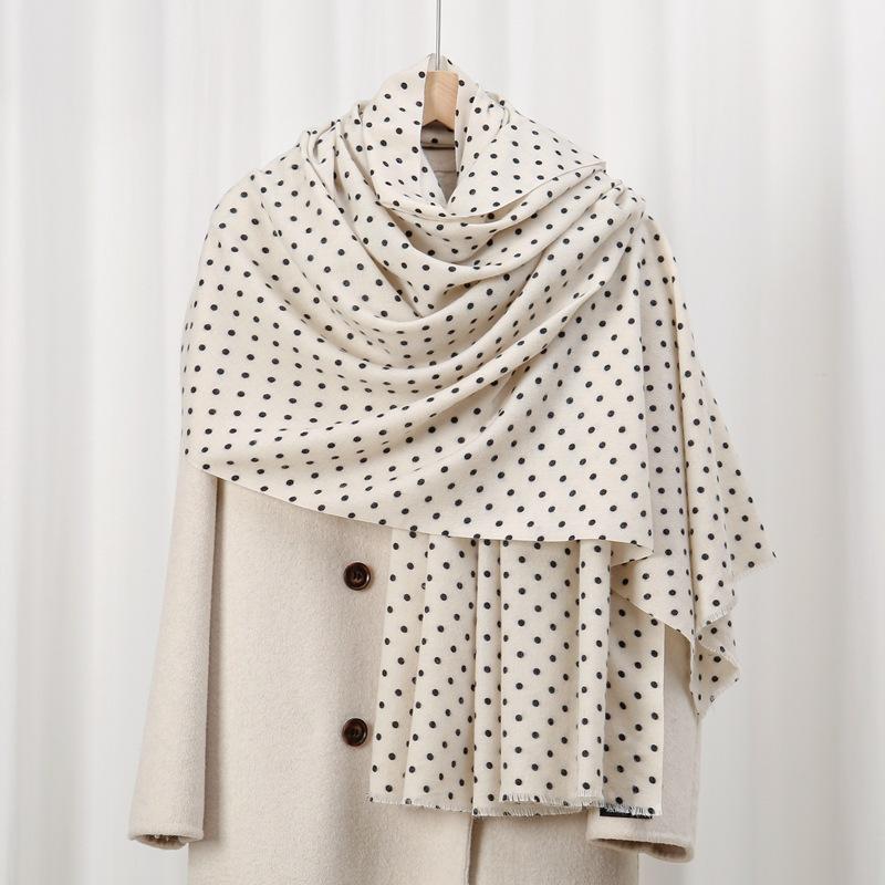 

Итальянский вельвет в горошек, приятный к коже и теплый осенью и зимой, шарф с принтом под кашемир, универсальная шаль 88*180cm