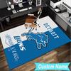 Custom Name Rug Lions Team Area Rug Suitable for Indoor And Outdoor,Carpets for Homes, Offices,Living Rooms,Home Decor,Christmas Gift