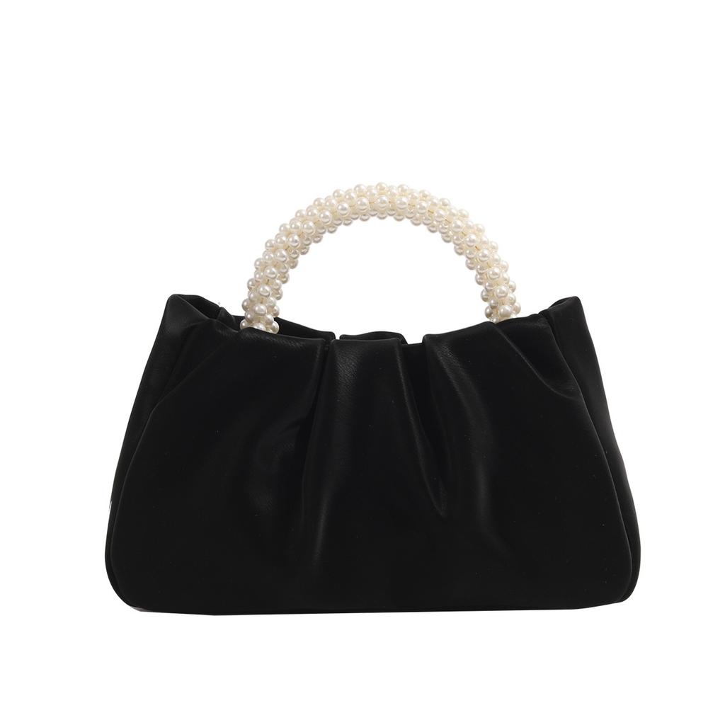 Folded Cloud Bag Niche Design Crossbody Mini Bag Fairy Bag Pearl Handbag