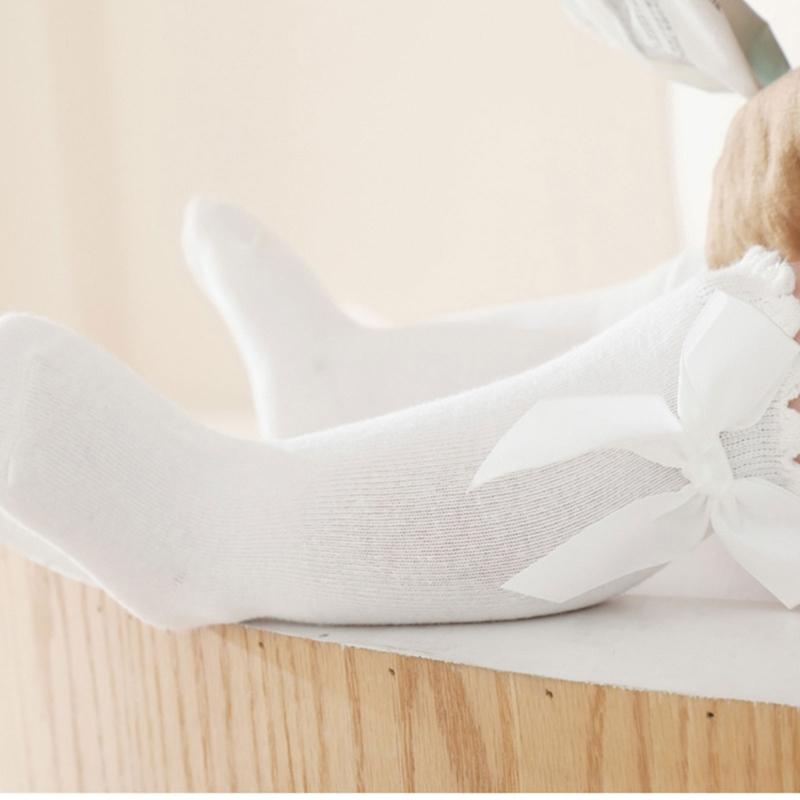 6 Pairs Long Boot Socks Leg Warmer Stockings Calf Socks for Baby Kids Bowknot Design Over Knee Stockings Child Socks