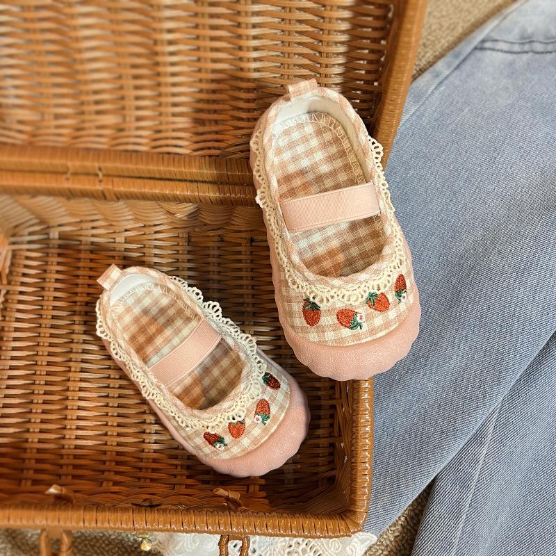 

Туфли принцессы в стиле ретро для корейских девочек на шнурках - мягкая подошва для малышей на весну/лето, милый повседневный дизайн 150 (15cm)