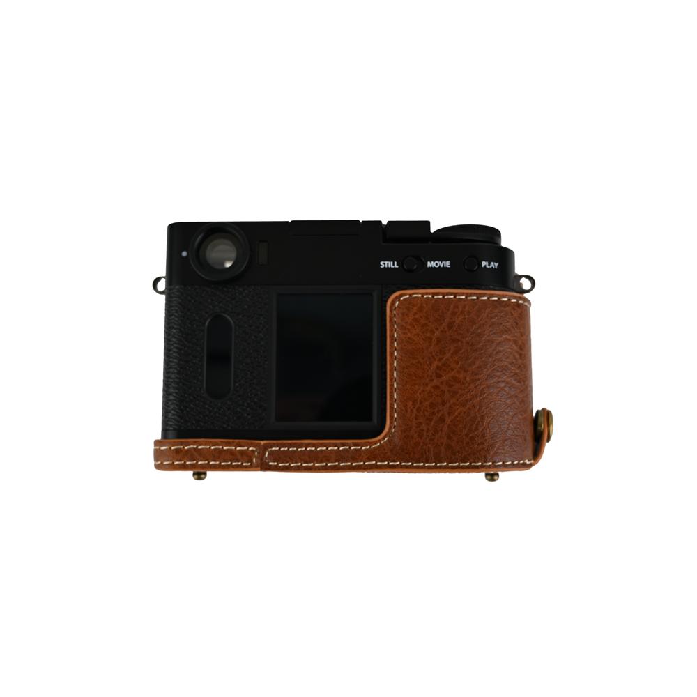 PU-Lederhülle für Fujifilm X-half Fuji Xhalf Kamera Aufbewahrungstasche Schutzhülle mit Riemen