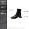 Small Square Head Thick Heel Silent Bottom Short Boots Women's Autumn New Inner Heightening Chel Boots High Heel French Martin Boots