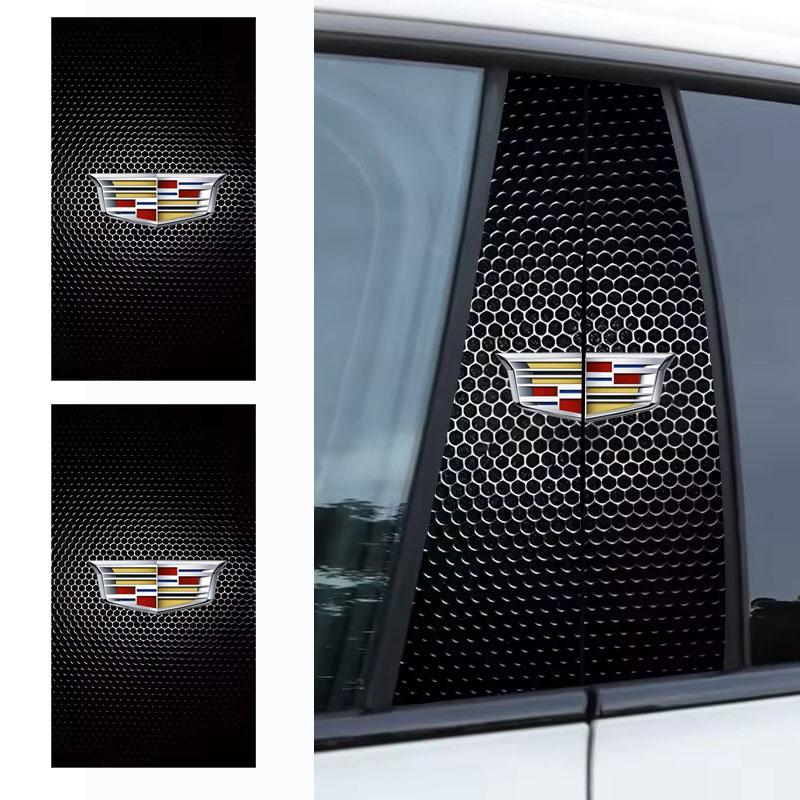 cwgqxl1 Honeycomb Texture Car B-pillar Sticker for Cadillac ATS BLS CT4 CT5 CTS ESCALADE XT4 XT6 XTS A B Column Protective Film Decals