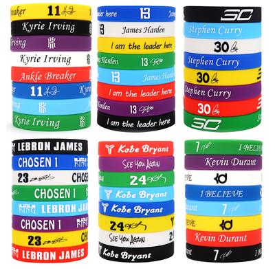 Un set di 8 pezzi di braccialetti sportivi da basket, regali per tifosi all'aperto, uomo, colori multipli, braccialetti da giocatore di football, taglia per adulti