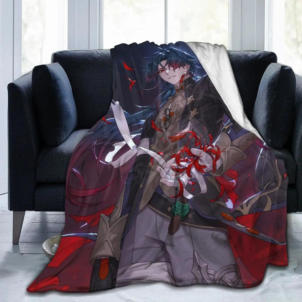 Anime Honkai Star Rail Acheron All Season Fleece Blanket Throw Ultra Soft Flannel Blanket Digital Printed Premium Fluffy Fleece