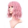 Pink Wavy Peruca | Bangs | Cosplay + Everyday