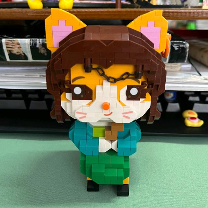 LOZ 8904 Animal World Mona Lisa Cat Sit Lady Pet Doll Chair 3D Model Mini Diamond Blocks Bricks Building Toy for Children No Box