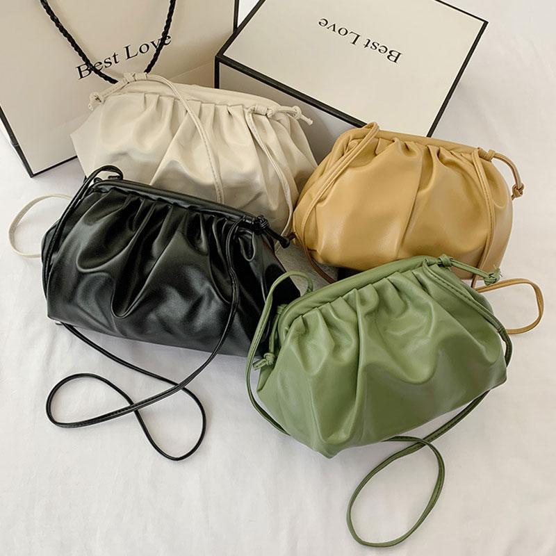 Women Party Crossbody Bag Bag PU Leather Single Shoulder Cloud Bag Dumpling Bag Messenger Bag Soft KTB