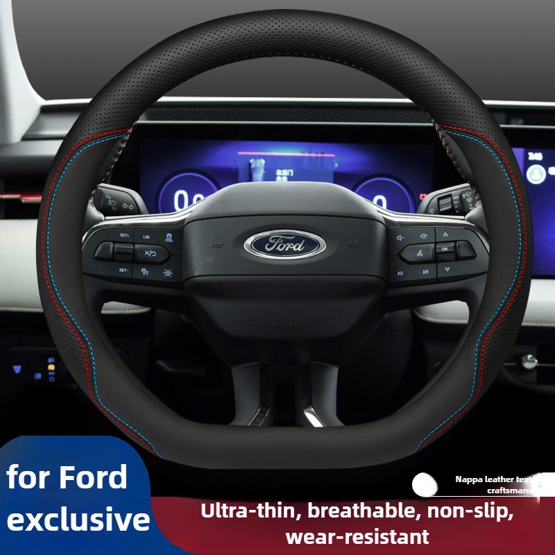 Leather Car Steering Wheel Cover for Ford Territory  Maverick Everest Sport Mustang Focus Kuga Explorer ST Line Ranger 2025 2026