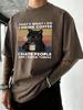 Cats Love To Drink Coffee Pattern Washed TShirts Men Oversized Casual T Shirt Sport Crewneck Tee Tops Cotton Summer Clothes