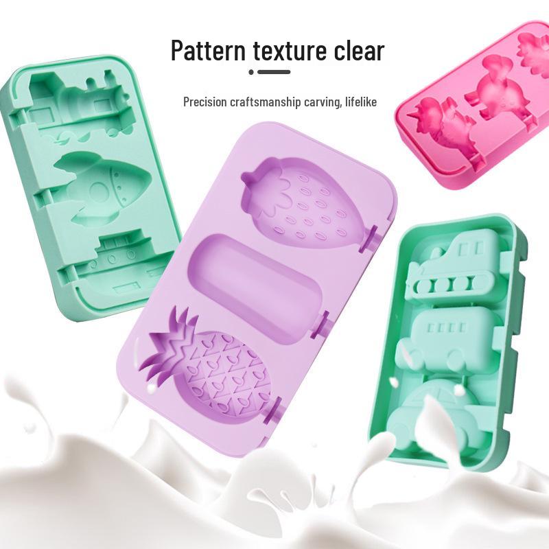 Silicone Cartoon Popsicle & Ice Cream Molds Set