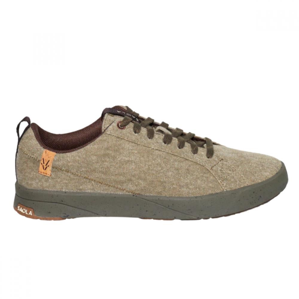 Saola Eco Friendly Sneakers For Men Cannon Canvas 2.0 Brown