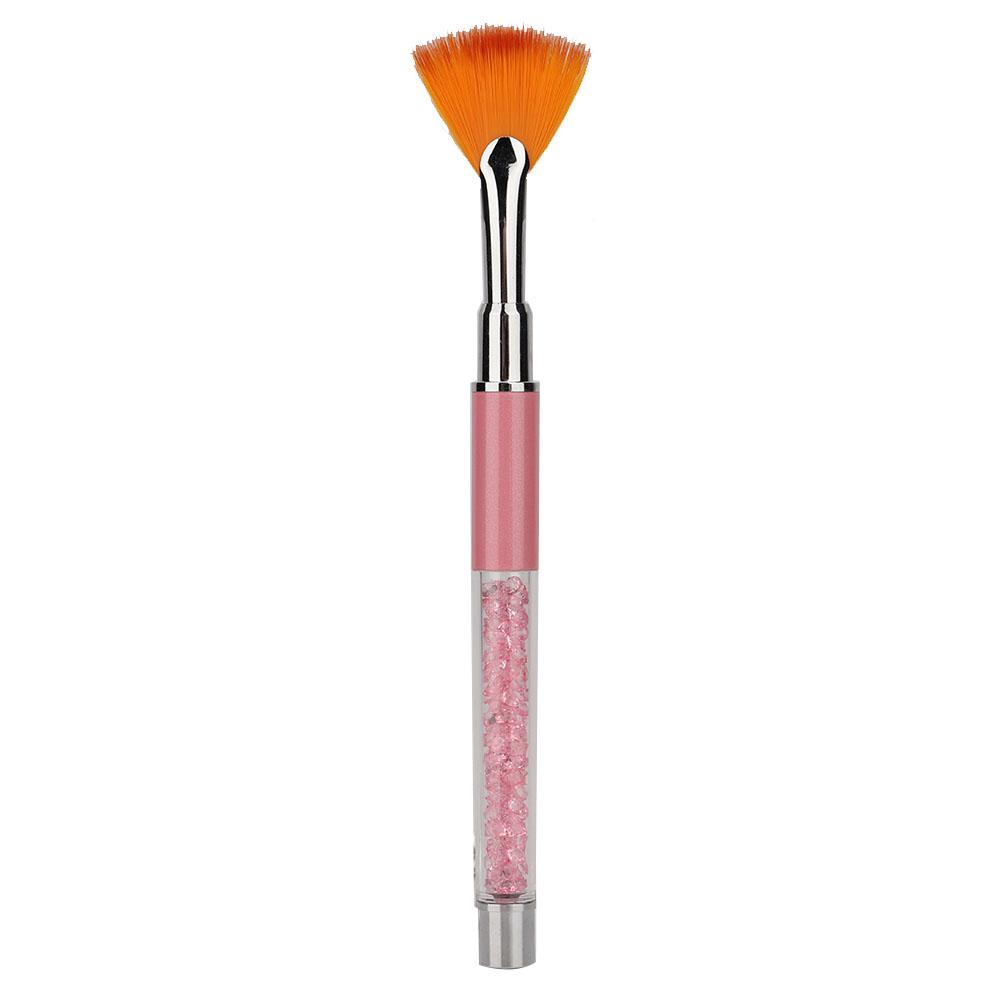 Fan shaped Nail Art Pen Brush Glitter Flower Drawing Painting Gradient Pen Manicure Tool Pink