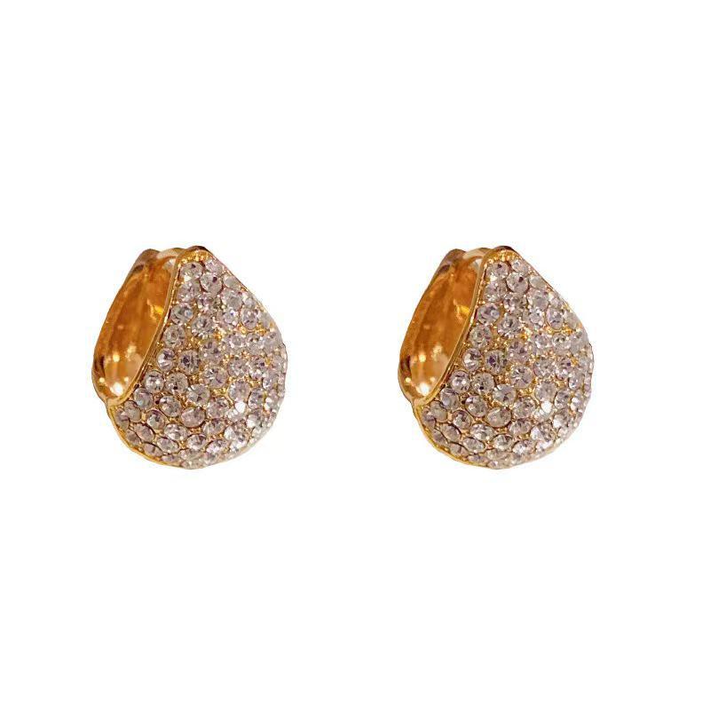 Boucles d'oreilles pendantes modernes haut de gamme en diamant brillant pour femmes - Accessoire de mode luxueux et polyvalent
