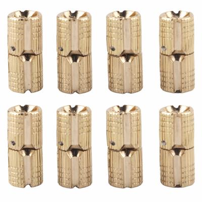 8PCS 8mm Cabinet Hinge Brass 180 Degree Opening Angle Barrel Hinge With Screws Invisible Furniture Hinge DIY Jewelry Box