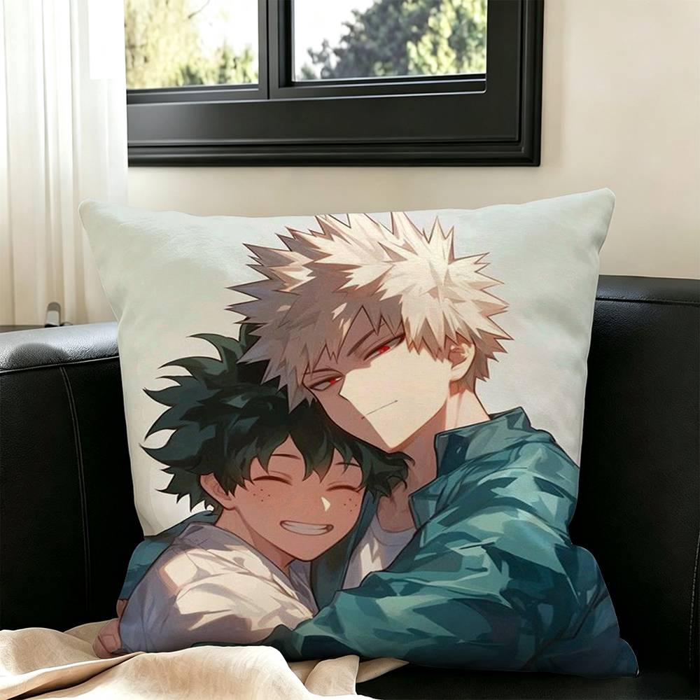 bb26-My Hhero Bakudeku Pillow Case Square Double-Sided Sofa Cushion Cover Bedroom Bedside Pillow